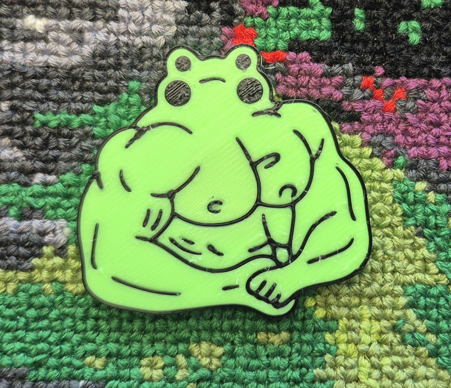 Buff Frog Fridge Magnet