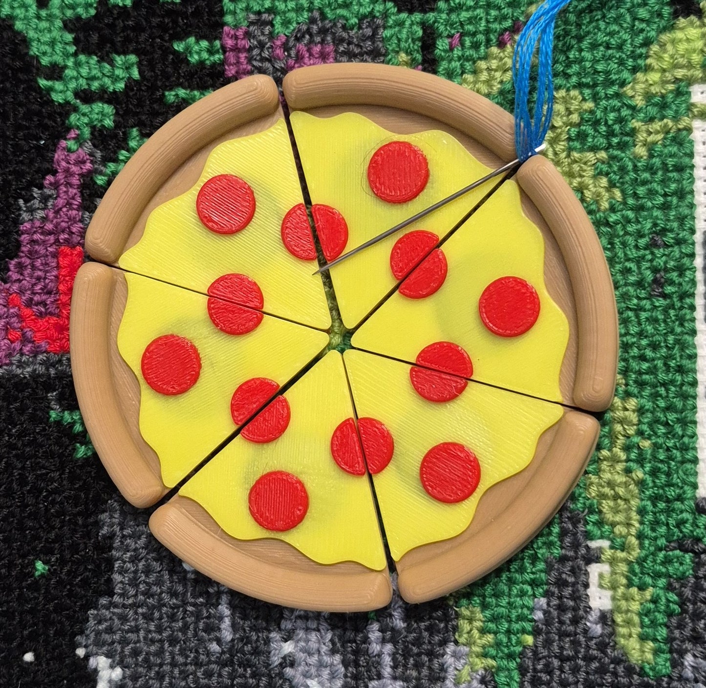 Pepperoni Pizza Slice Needle Minder/ Fridge Magnet