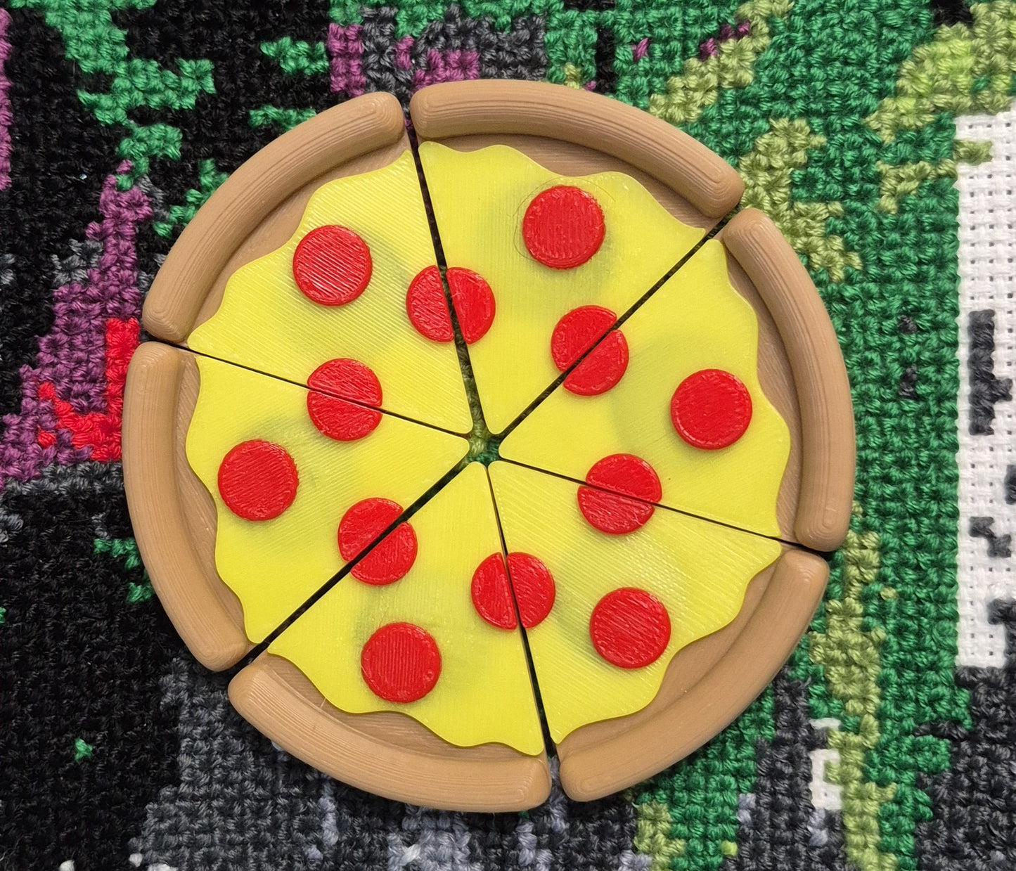 Pepperoni Pizza Slice Needle Minder/ Fridge Magnet